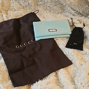 3 piece Gucci  dustbag, small accessories or eyeglass dustbag and Beauty bag.